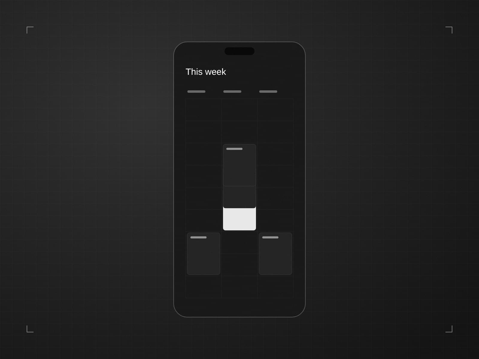 Sync weekly schedule view on mobile