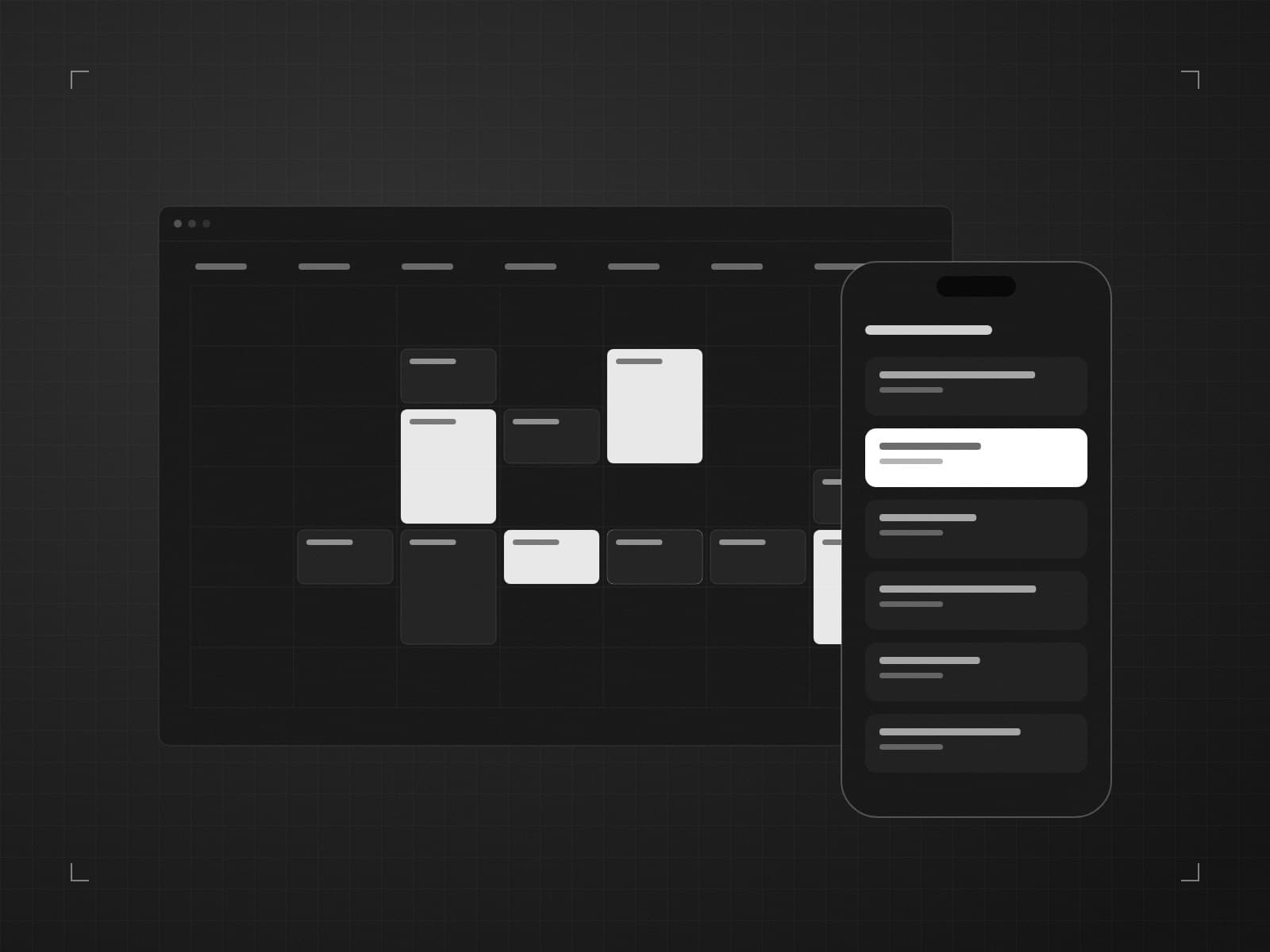Sync scheduling app shown on a phone and a laptop